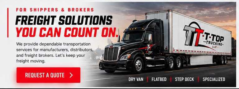 T-TOP Trucking dry van freight service